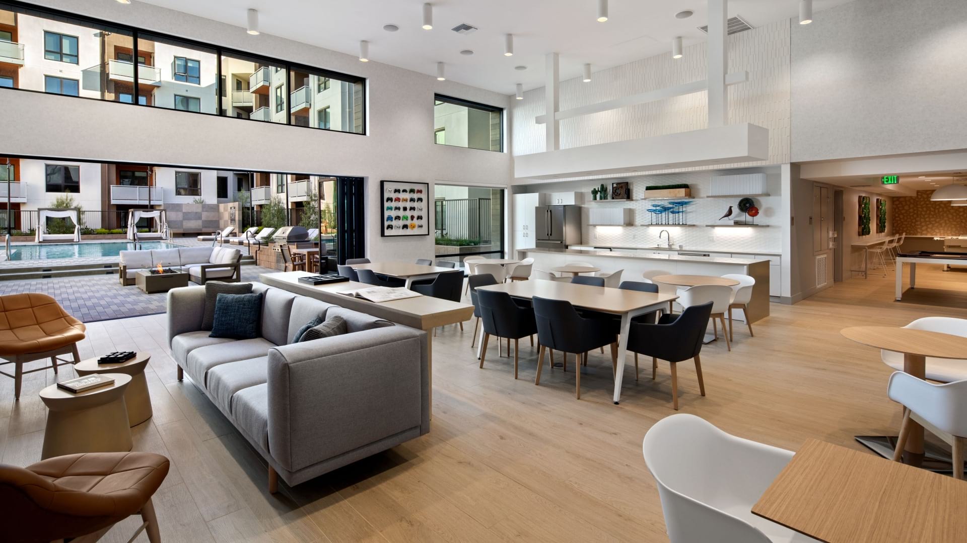 Community Lounge with Kitchen and Dining Area