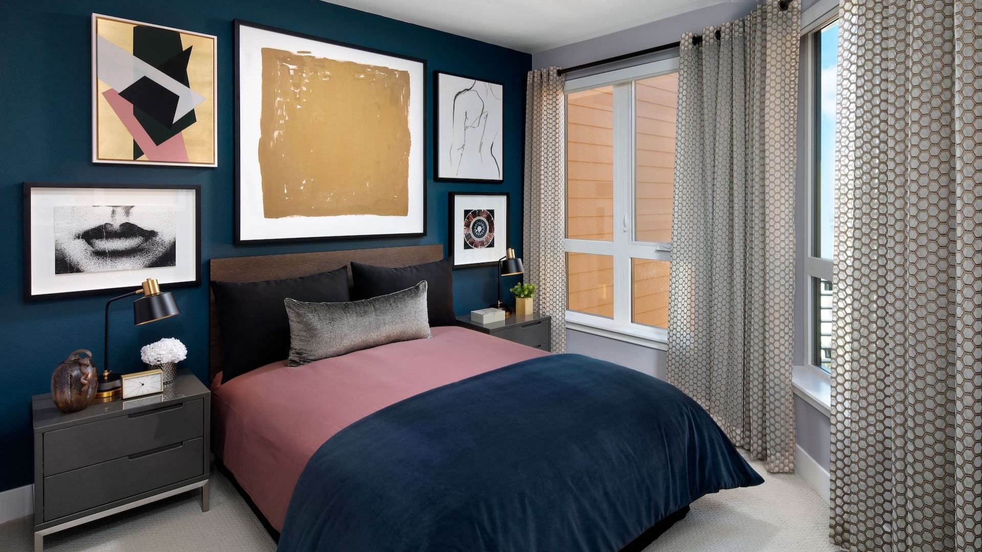 Bedroom with Large Windows