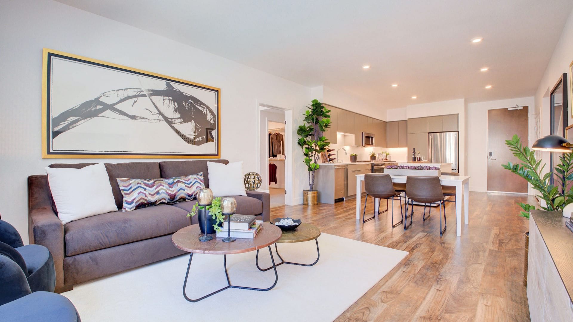 Spacious Living Room and Open Kitchen